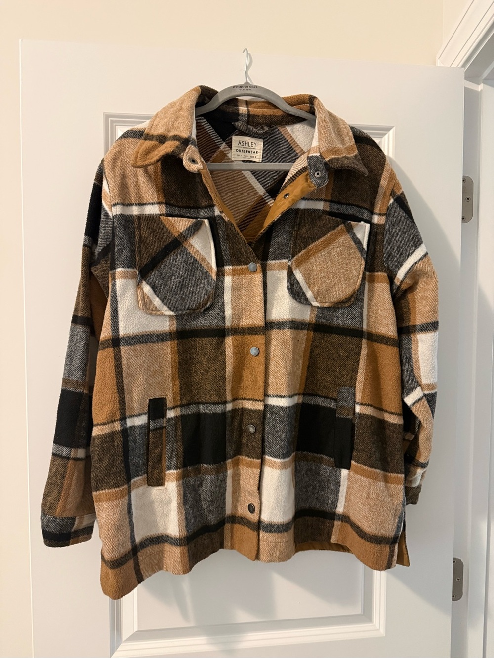 Ashley Outfitter Plaid Shacket Jacket - Brown Multi